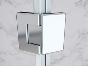 BPS-koupelny Päťuholníkový sprchový kút KZ10B 90x90 chróm/transparent - bez vaničky