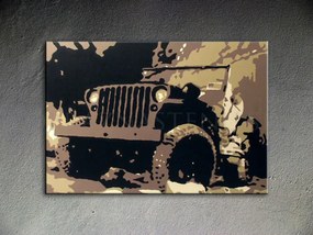 Ručne maľovaný POP Art obraz JEEP | rôzne rozmery