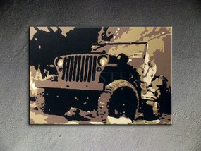 Ručne maľovaný POP Art obraz JEEP