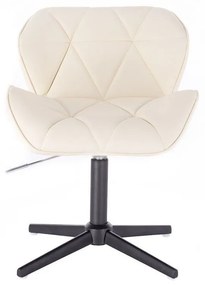 LuxuryForm DESIGN Stolička MILANO na čiernom kríži - krémová