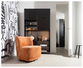 Oranžové zamatové kreslo Atty – WOOOD