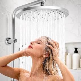 Erga Dubaj, sprchový set s termostatickou batériou a hlavovou sprchou 30 cm, chrómová, ERG-YKA-BP.DUBAJ-THERM-30-CHR