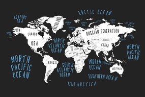 Obraz mapa štátov v modernom prevedení