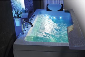BPS-koupelny Hydromasážna vaňa HYD-NE912WH 170x90 BIELA s ohrevom vody