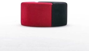 Taburette Alis Pouf Červená a čierna