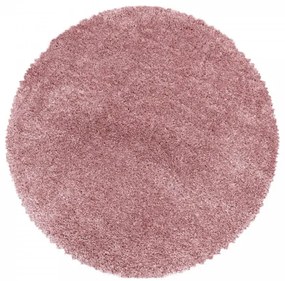 Koberec Fluffy Super Soft ružový kruh