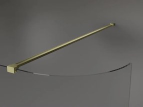 Mexen Kioto, sprchová zástena Walk-In 110 x 200 cm, 8mm číre sklo, zlatý matný profil, 800-110-101-55-06