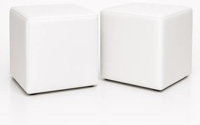 Sedací vak taburetka kocka biela EMI