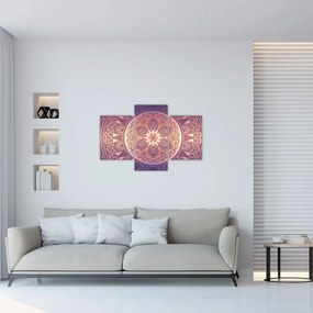 Obraz - Mandala na fialovom gradiente (90x60 cm)