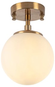 Stropné svietidlo v bielej a bronzovej farbe so skleneným tienidlom ø 15 cm Atmaca – Opviq lights