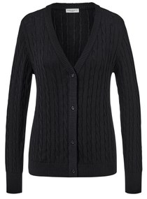 Kardigán z jemnej pleteniny s vrkočovým vzorom