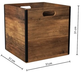 Úložný box Andrew, 31x31x31 cm, hnedá