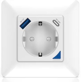 Immax NEO 07801L - Inteligentná zásuvka 16A/230V + USB-A + USB-C Tuya SCHUKO