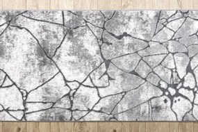 Behúň COZY 8873 Cracks  beton - Štrukturálny, tmavosivý