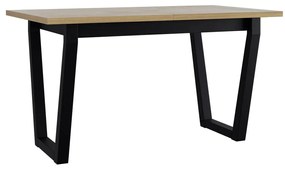 Rozkladací stôl Elarno 80 x 140/180 II, Morenie: sonoma - L, Farby nožičiek: čierne kovové