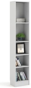 Biela knižnica Tvilum Basic, 41 x 203 cm