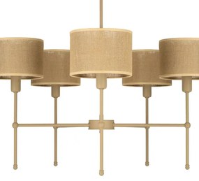 Luster na tyči MADELA 5xE14/40W/230V juta/béžová