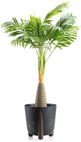 PLASTOVÝ KVETINÁČ MOSS 26X25 CM IMITÁCIA BETÓNU ČIERNA