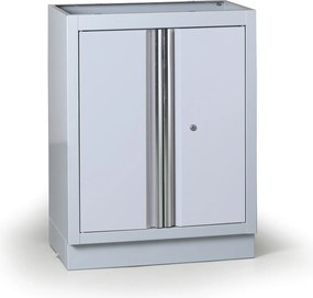 Dielenská policová skrinka spodná k pracovnej doske G2, 1 polica, 680 x 455 x 910 mm, sivá