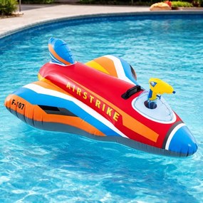 Nafukovací detský matrac 117 cm –  lietadlo s vodnou pištoľou