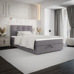 Jednolôžková posteľ 120x200 STIG 8 s úložným priestorom - šedá