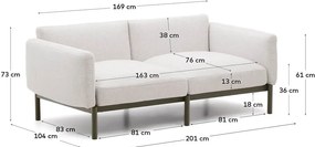 Svetlosivá záhradná modulárna pohovka 201 cm Sorells – Kave Home