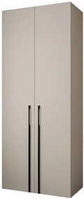 Šatníková skriňa 100 cm Carmela 40-3 (kašmír + čierna). Akcia -21%. Vlastná spoľahlivá doprava až k Vám domov. 1126591