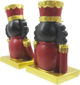 Háčik na vianočnú pančuchu Luskáčik v červenom - 7*6*12 cm