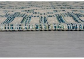 Béžovo-modrý bavlnený koberec Flair Rugs Leela, 60 x 200 cm