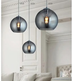 Searchlight - Luster na lanku BALL 1xE27/60W/230V čierna