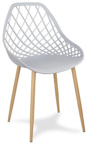 Dekorstudio Jedálenská stolička OSLO sivá na kovových nohách buk
