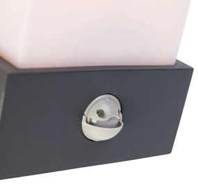 Vonkajšia nástenná lampa tmavosivá IP44 s detektorom pohybu - Tide