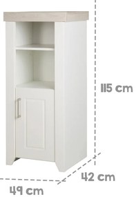 Biela detská knižnica 49x115 cm Felicia – Roba