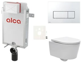 Cenovo zvýhodnený závesný WC set Alca na zamurovanie + WC SAT Brevis SIKOAW8