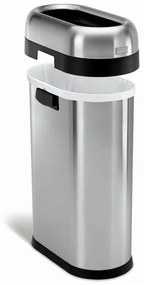 Úzky otvorený kôš 50 l, matná oceľ, nerez