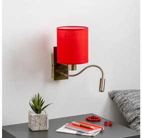 Brilagi - LED Nástenná lampa NUBILA 1xE27/25W/230V + LED/3W mosadz/červená