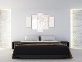 Obraz - Line art monstera N⁰2 (150x105 cm)