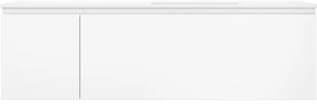 Mexen Orio, kúpeľňová skrinka 160 cm s pravým umývadlom Otis, 1S, 1D, biela matná, 91A13-16047-3-BBFF01-W18P01