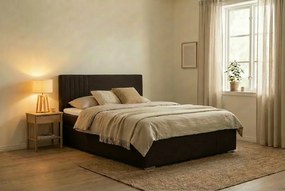 Postel MARS 180x200 cm Tmavohnedá Bez matraca