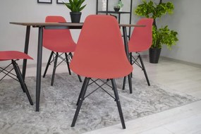 Jedálenská stolička OSAKA cynober (čierne nohy)