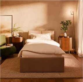 Čalúnená posteľ BORGO Velvet 90×200 cm sivá