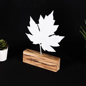 Kovová dekorácia Maple 27 cm biela