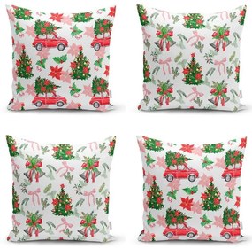 Textilné obliečky na vankúše s vianočným motívom v súprave 4 ks 43x43 cm - Mila Home