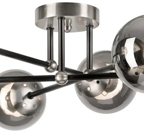 Prisadený luster MALENA 6xE14/5W/230V matný chróm/dymová