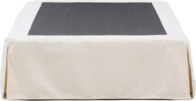 Biela čalúnená jednolôžková posteľ bez čela 90x200 cm Jaira – Kave Home