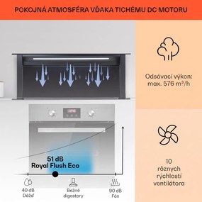 Klarstein Royal Flush Eco, digestor, 90 cm, 604 m³/h, A+