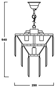 Brilagi - LED Krištáľový luster na reťazi MOZART 4xE14/40W/230V lesklý chróm