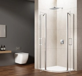Gelco Gelco, LORO štvrťkruhová sprchová zástena 900x900mm, číre sklo, pravá, GN5590