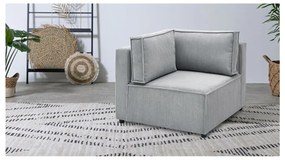 Svetlosivý menčestrový modul pohovky (variabilný) Nihad modular – Bobochic Paris