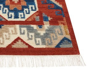 Vlnený kelímový koberec 80 x 150 cm viacfarebný LUSARAT Beliani